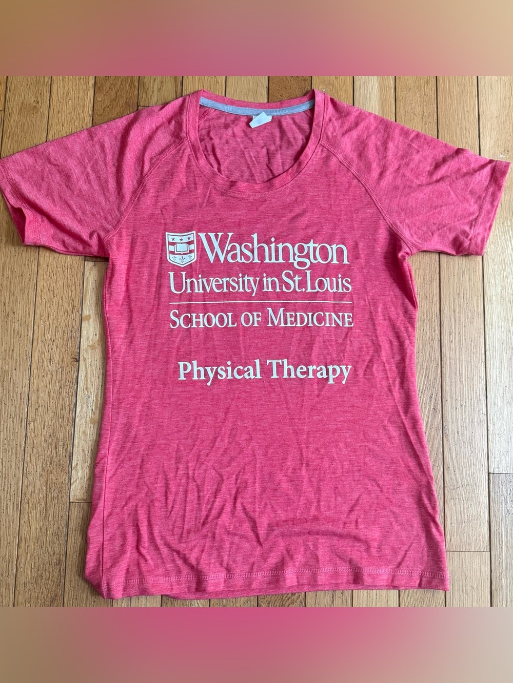 Sport-Tek coral Washington University School of Medicine Physical Therapy Tee XS